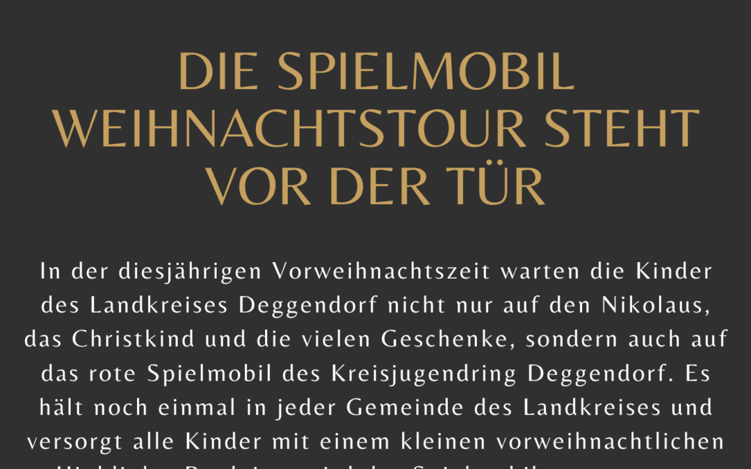 Spielmobil kommt am Sonntag, 12.12.2021 nach Lalling