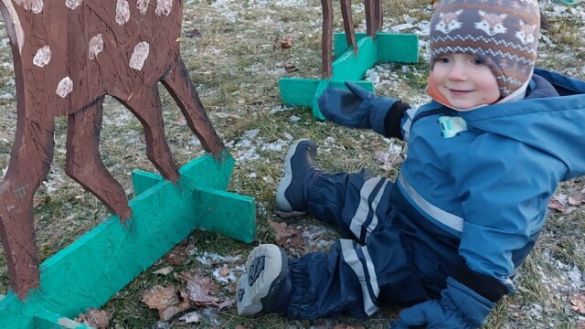Das Rehlein im Wichtelwald hatte es dem kleinen Florian angetan.
